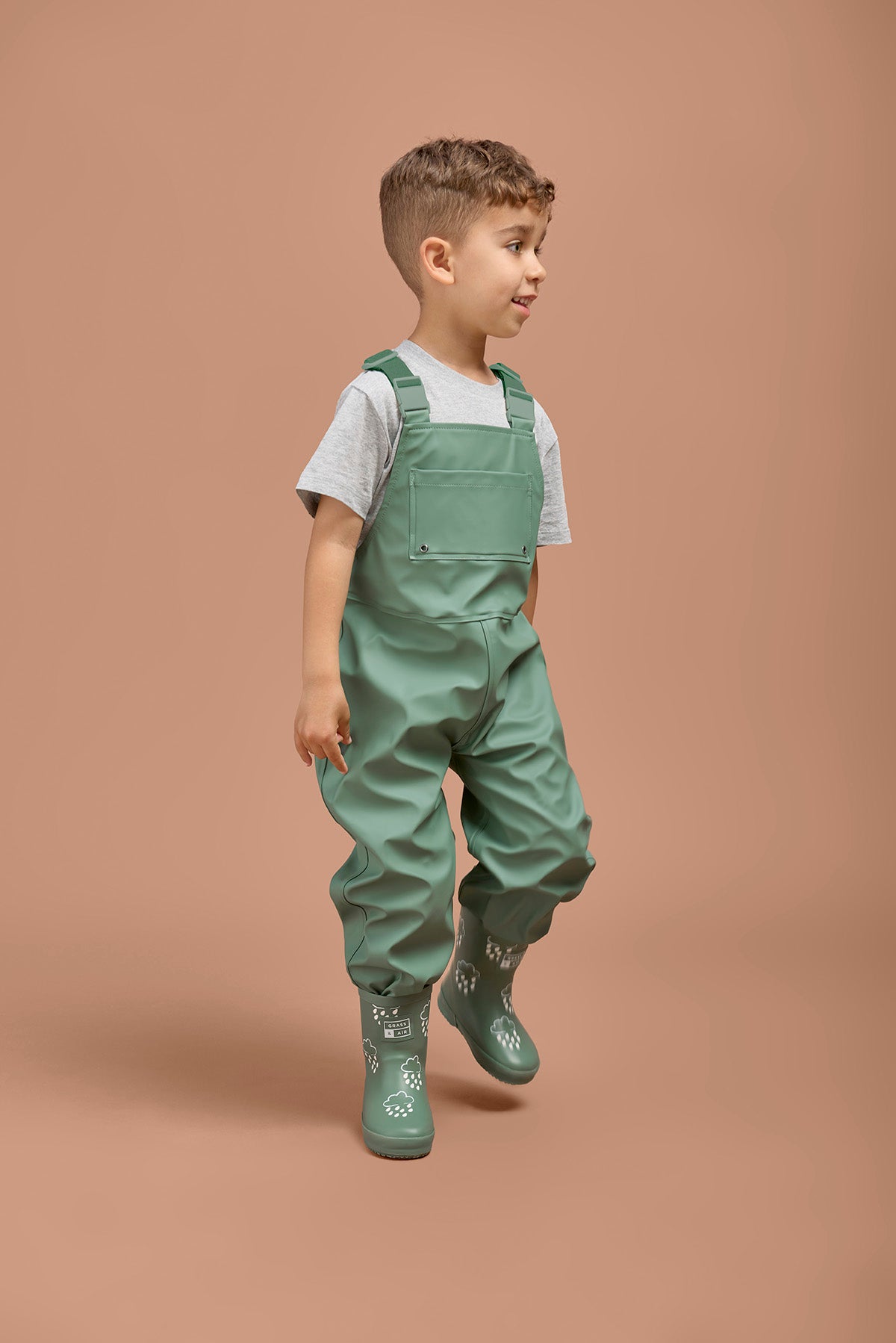 Khaki Waterproof Dungarees