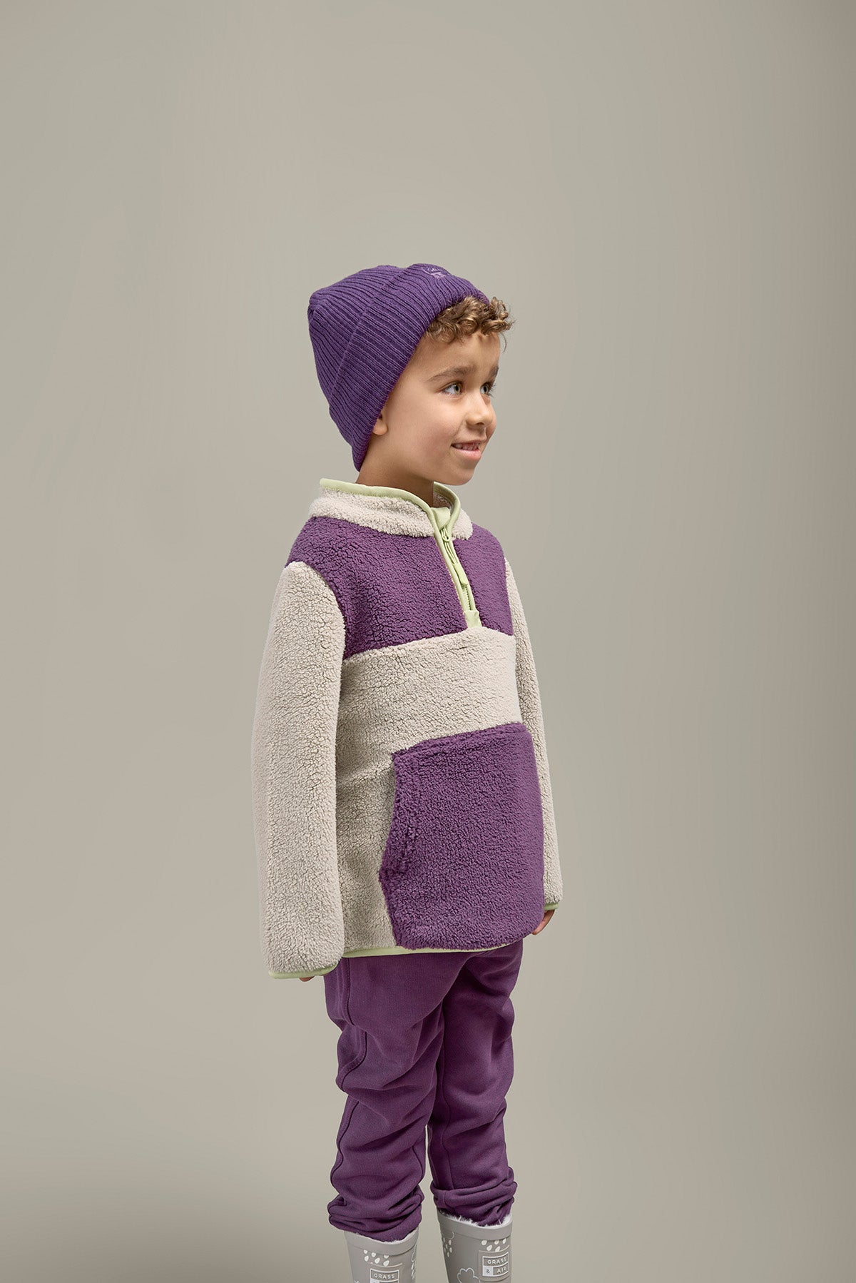 Kids Geothermal Grey Borg 1/4 Zip Jumper