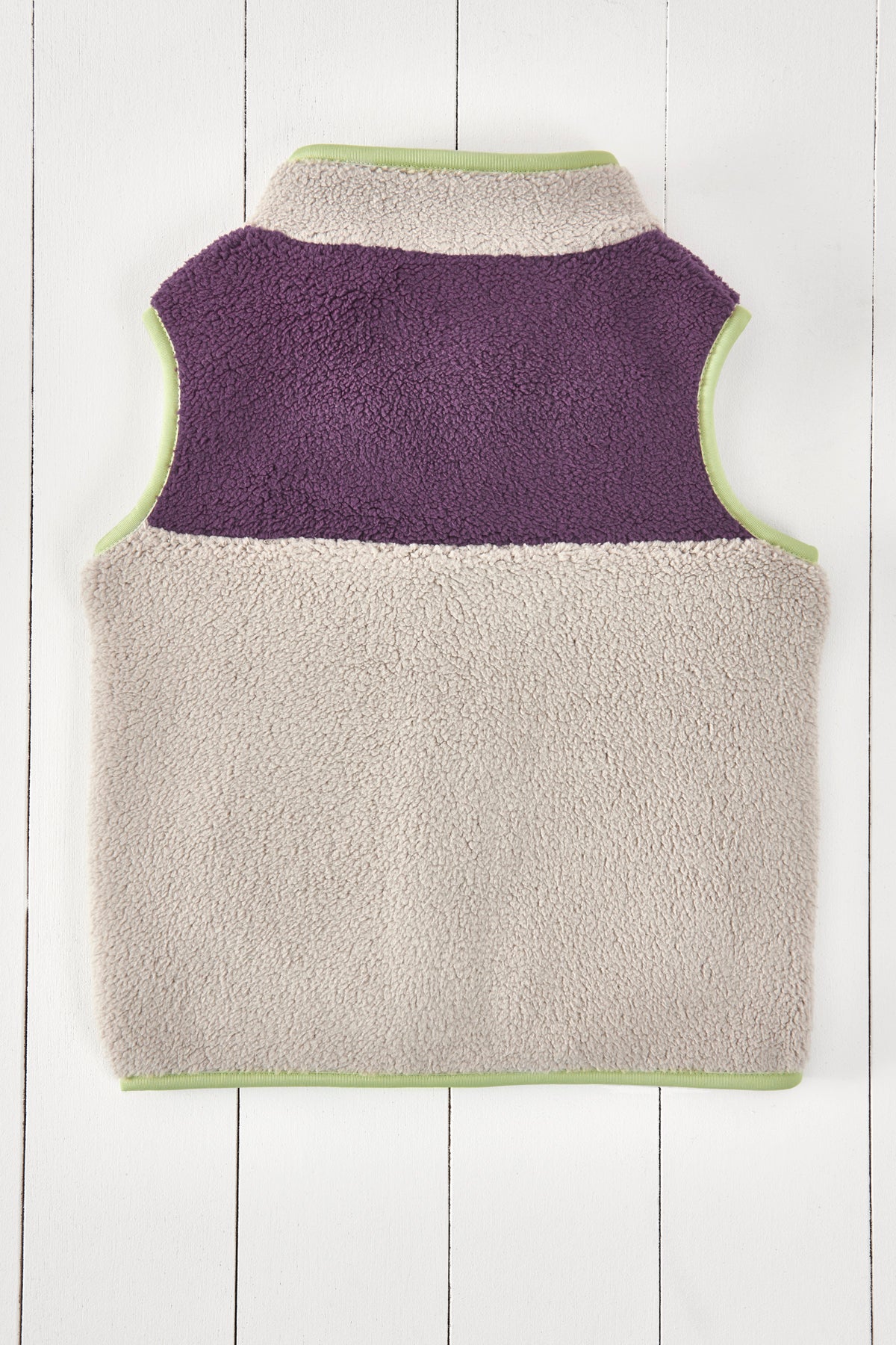 Kids Geothermal Grey & Amethyst Purple Borg Gilet