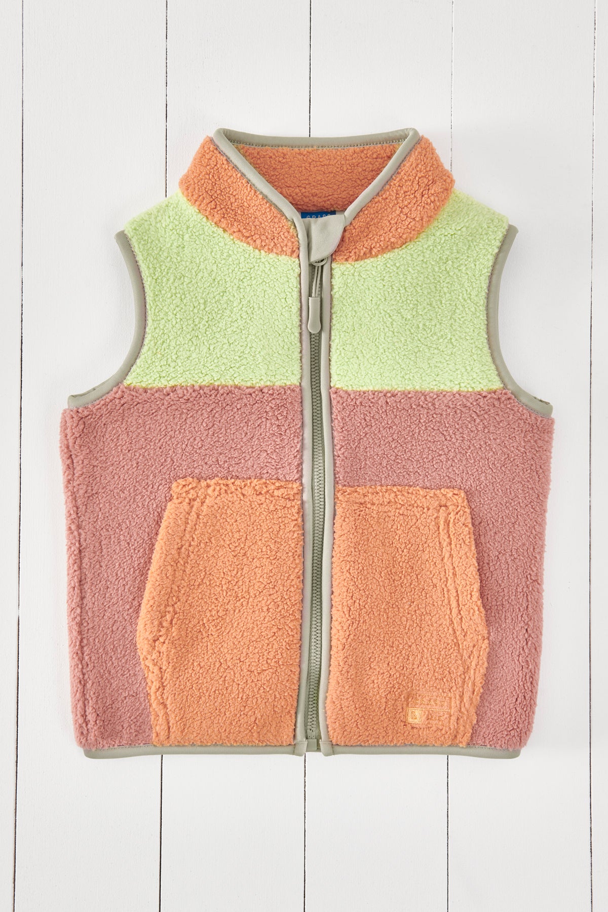 Aurora Pink Kids Borg Gilet