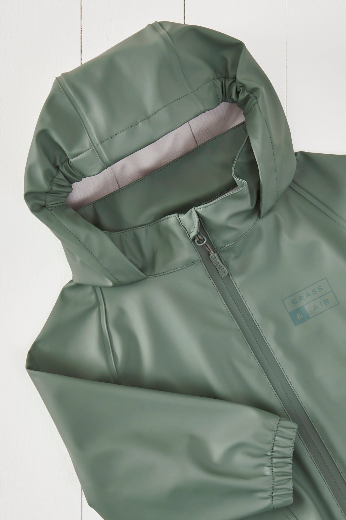 Khaki green rain jacket best sale