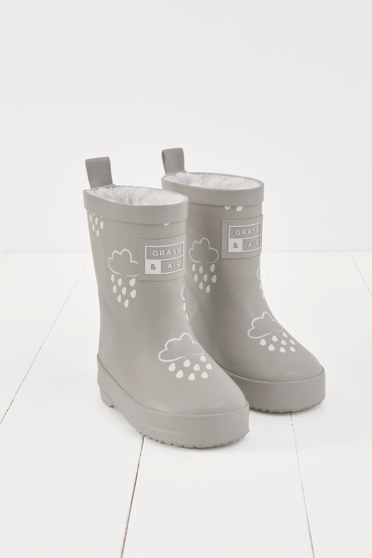 Geothermal Grey Colour-Changing Kids Wellies