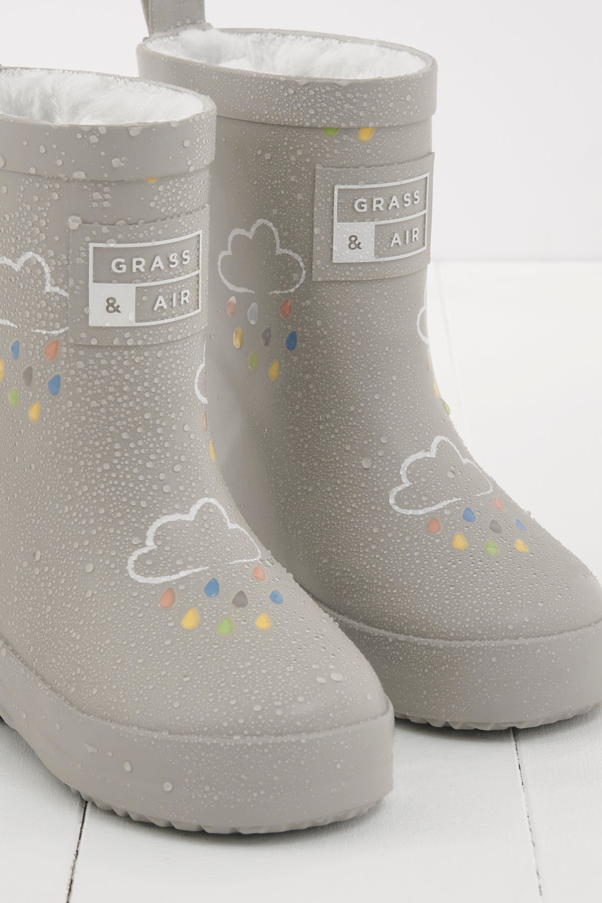 Geothermal Grey Colour-Changing Kids Wellies