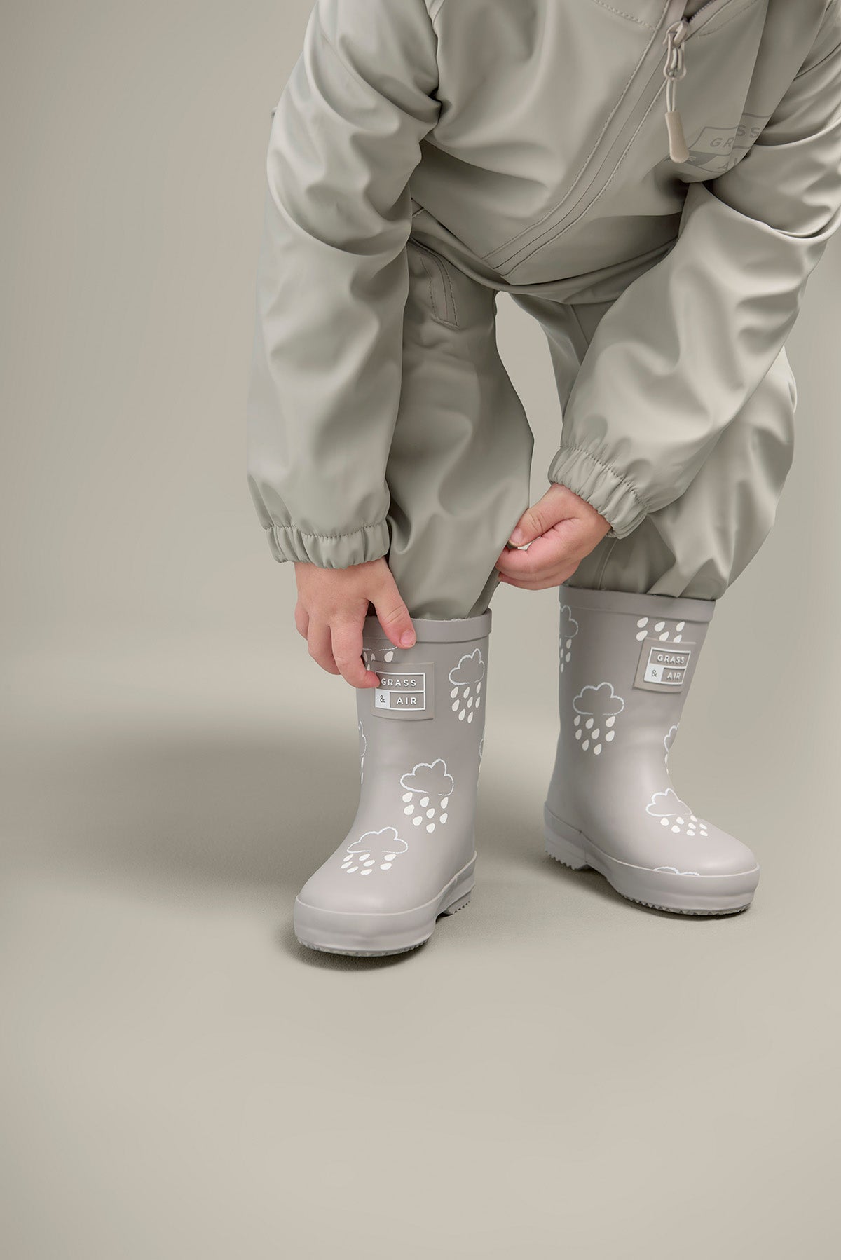 Geothermal Grey Colour-Changing Kids Wellies