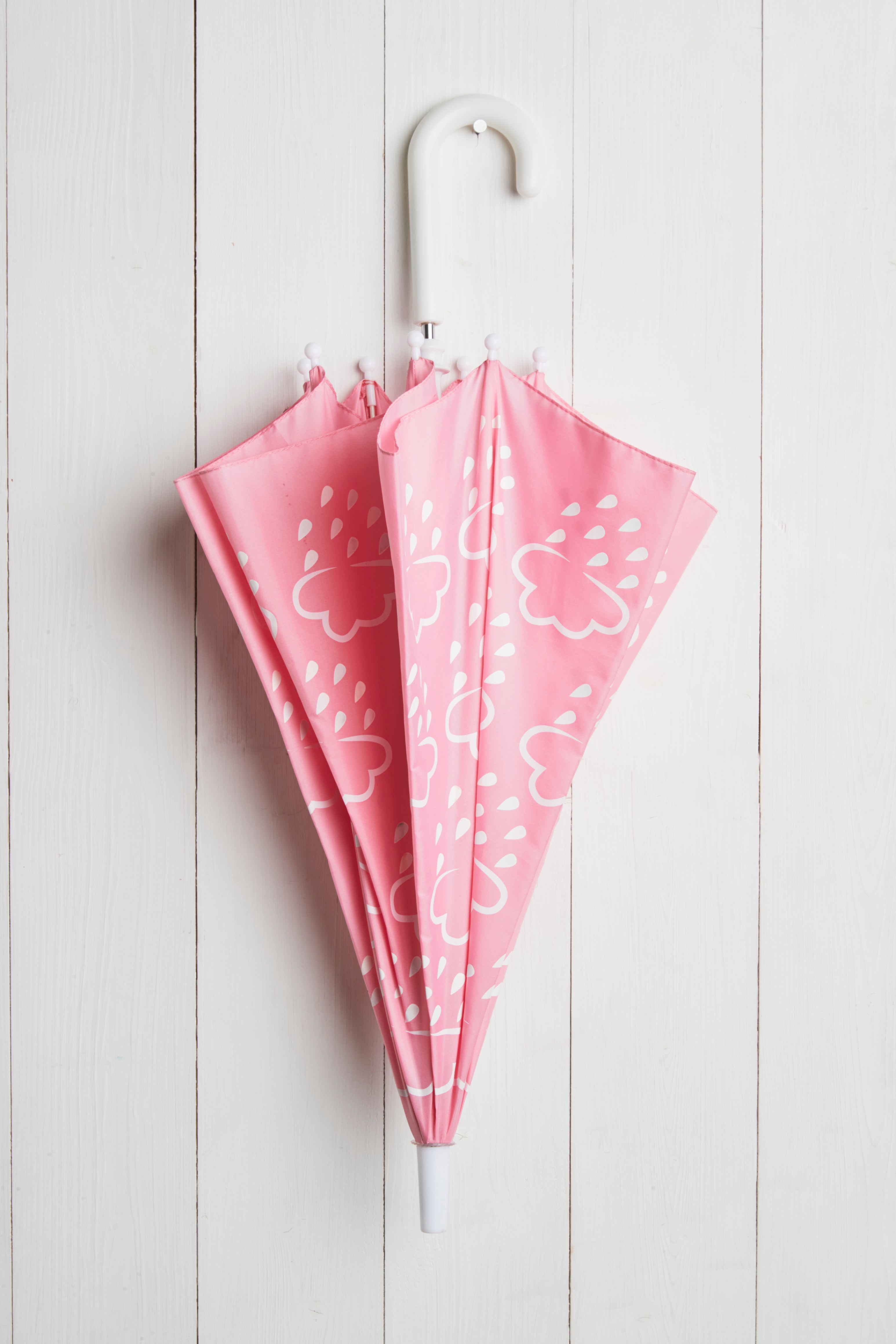 Little Kids Colour-Revealing Umbrella in Baby Pink